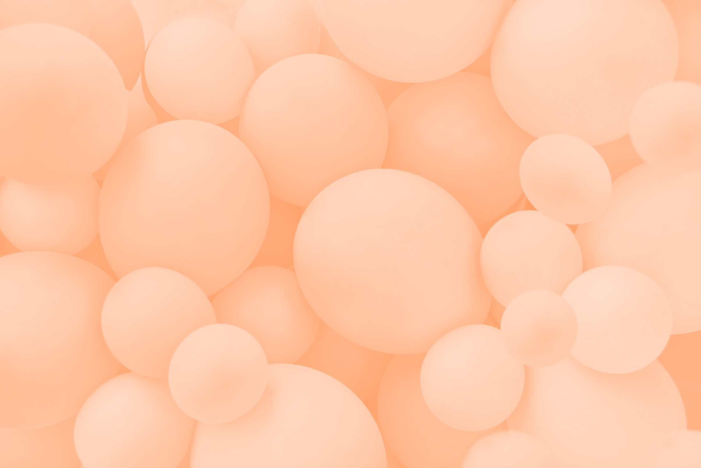 Color of the Year 2024 Peach Fuzz balloons background,